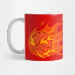 Blazing Victory: The Fiery Spirit of Basketball Mug